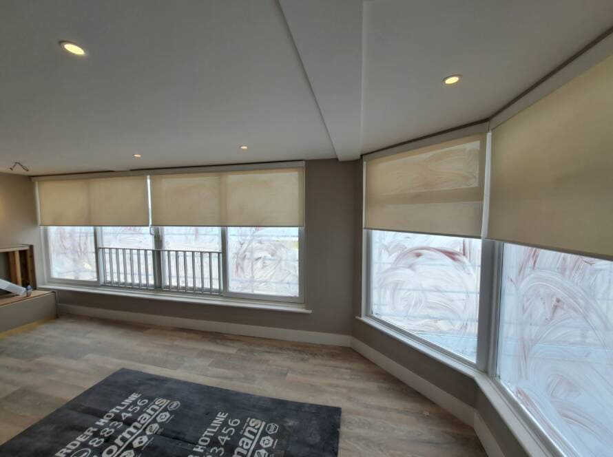 commercial roller blinds with a 3% screen fabric